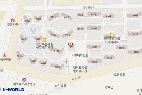 화성시평생학습관 4층 위치 지도 — 경기도 화성시 동탄구 10용사로 343-14 (능동)