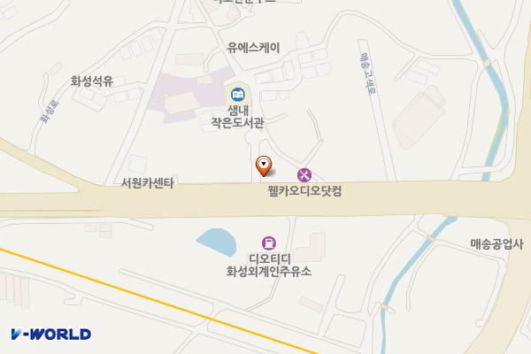 (주)씨케이아이 한강샘내주유소 위치 지도 — 경기도 화성시 효행구 매송면 매송고색로 375 (천천리)