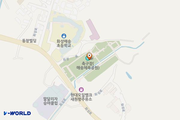 매송체육공원 위치 지도 — 경기도 화성시 효행구 매송면 원평리 50-3