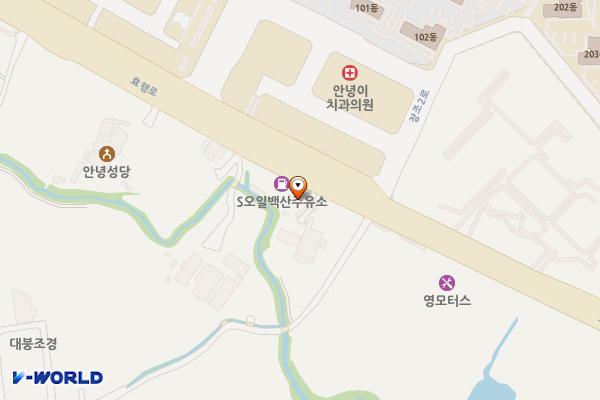 백산주유소 위치 지도 — 경기도 화성시 병점구 효행로 606 (안녕동)