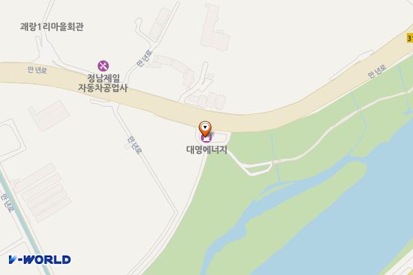 대명에너지2 위치 지도 — 경기도 화성시 효행구 정남면 만년로 778-5 (괘랑리)