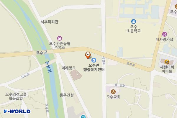 오수면행정복지센터주차장 위치 지도 — 전북특별자치도 임실군 오수면 삼일로 27
