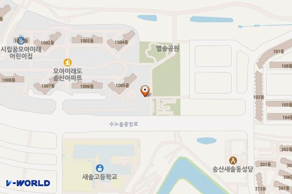 별솔공원 위치 지도 — 경기도 화성시 만세구 새솔동 수노을 중앙로 313
