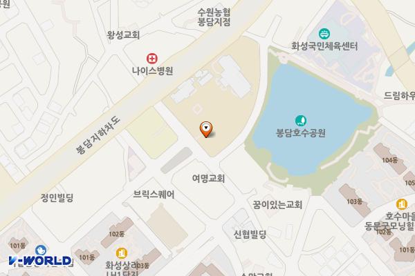 봉담문화의집 위치 지도 — 경기도 화성시 효행구 봉담읍 샘마을1길 6 (상리, 봉담문화의집)