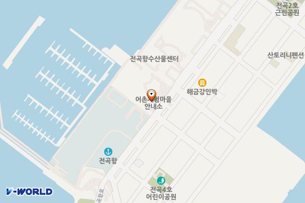전곡항 어촌체험안내소 공중화장실 위치 지도 — 경기도 화성시 만세구 서신면 전곡항로 15 (전곡리, 전곡리 어촌체험 관광마을)