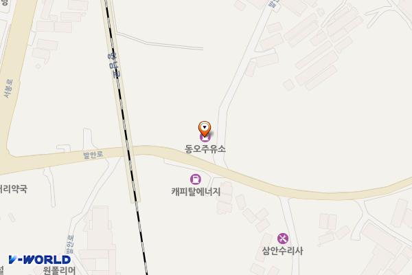 동오주유소 위치 지도 — 경기도 화성시 만세구 향남읍 발안로 451 (동오리)