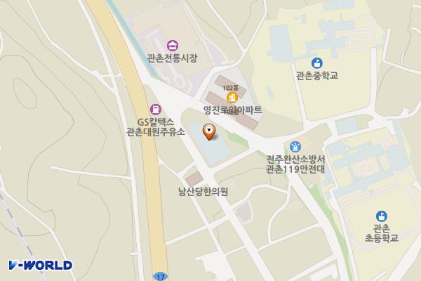 관촌면 체육문화센터 주차장 위치 지도 — 전북특별자치도 임실군 관촌면 사선1길 65