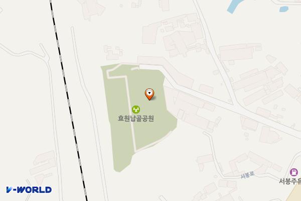 효원납골공원 위치 지도 — 경기도 화성시 만세구 향남읍 서봉로755번길 17-15 (동오리)