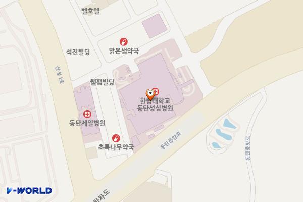 한림대학교 동탄성심병원 2 위치 지도 — 경기도 화성시 동탄구 큰재봉길 7 (석우동)