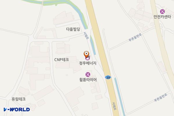 주식회사청우에너지 위치 지도 — 경기도 화성시 만세구 팔탄면 서해로 1409-9 (창곡리)