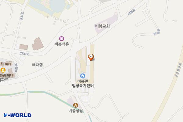 비봉면사무소 위치 지도 — 경기도 화성시 효행구 비봉면 비봉로71번길 1 (양노리, 비봉면사무소)