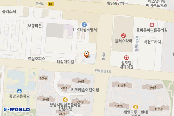 화성향남우체국 위치 지도 — 경기도 화성시 만세구 향남읍 행정서로3길 53 (행정리, 화성향남우체국)