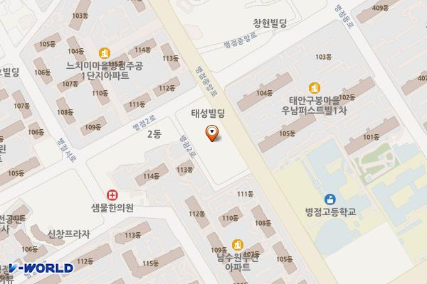 태안병점 V-TOWN11 위치 지도 — 경기도 화성시 병점구 병점중앙로 87 (병점동, 태안병점 브이타운)