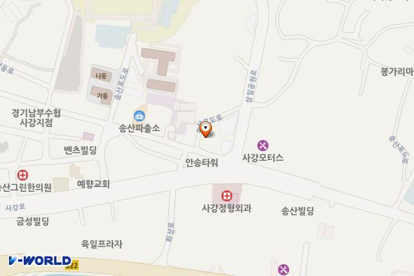 사강우체국 위치 지도 — 경기도 화성시 만세구 송산면 송산포도로 88 (봉가리)
