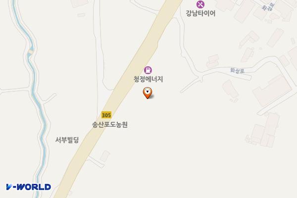 송산장례문화원 위치 지도 — 경기도 화성시 만세구 송산면 화성로 284 (육일리)