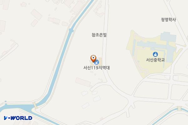 서신지역대 위치 지도 — 경기도 화성시 만세구 서신면 바다뜰길 36 (상안리, 서신명의용소방대)