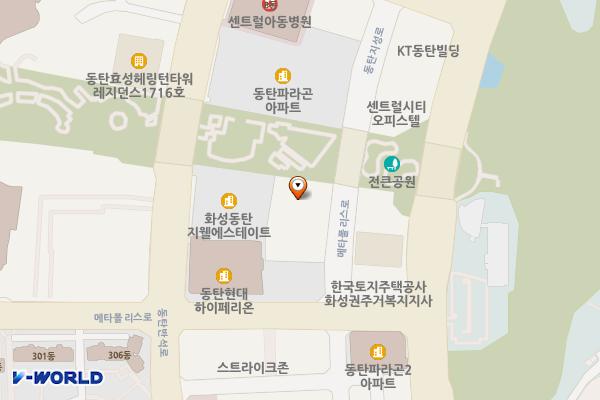 센트럴 S타운 위치 지도 — 경기도 화성시 동탄구 메타폴리스로 47-24 (반송동, 센트럴S타운)