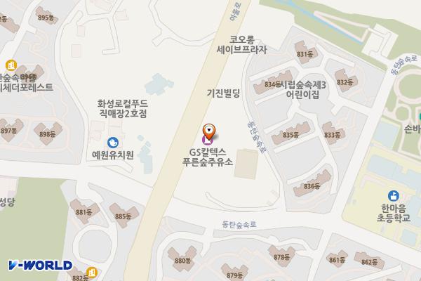 SK네트웍스직영 능동역셀프주유소 위치 지도 — 경기도 화성시 병점구 여울로 114 (능동)
