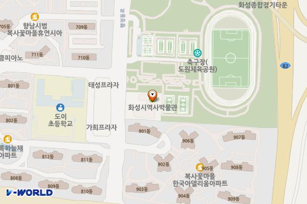 도원체육공원 위치 지도 — 경기도 화성시 만세구 향남읍 행정동로 96