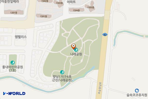 향남4호 근린공원 위치 지도 — 경기도 화성시 만세구 향남읍 행정리 525