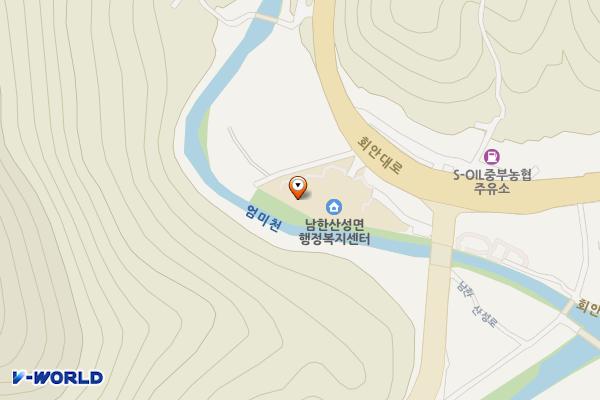 남한산성면행정복지센터 위치 지도 — 경기도 광주시 남한산성면 남한산성로 2