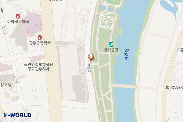 청석공원 시민광장 화장실 위치 지도 — 경기도 광주시 파발로 38