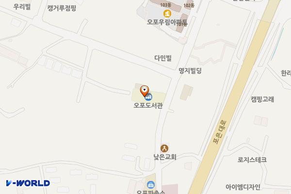 광주시노인복지관 오포센터 위치 지도 — 경기도 광주시 오포로 885 (고산동)