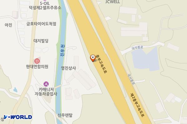 도척(통영)졸음쉼터 위치 지도 — 경기도 광주시 도척면 중부고속도로 89