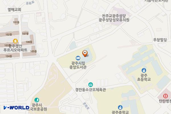 시립중앙도서관 위치 지도 — 경기도 광주시 문화로 82