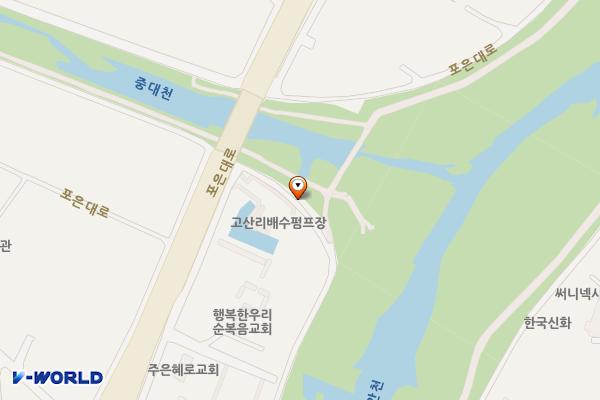 장지동 하천변 화장실 위치 지도 — 경기도 광주시 포은대로 700-1