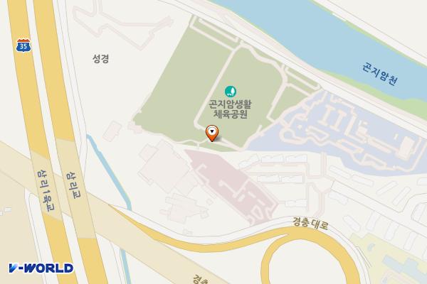 곤지암호국생활체육공원(1)-관리동 옆 위치 지도 — 경기도 광주시 곤지암읍  평촌길 12-137