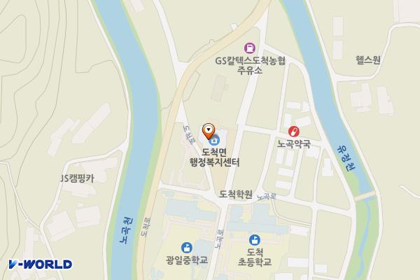 도척면 행정복지센터 위치 지도 — 경기도 광주시 도척면 노곡로 20