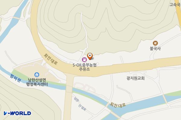 중부농협주유소 위치 지도 — 경기도 광주시 남한산성면 회안대로 1426