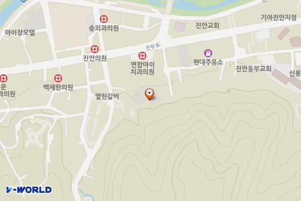 고원2 주차장 위치 지도 — 전북특별자치도 진안군 진안읍 군상리 394