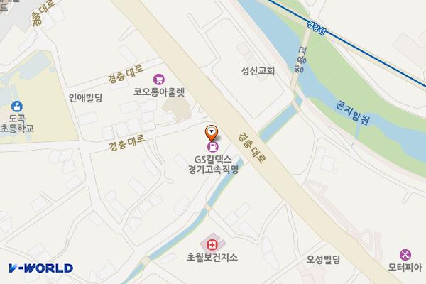 CJ대한통운(주)직영 경기고속주유소 위치 지도 — 경기도 광주시 초월읍 경충대로 1021