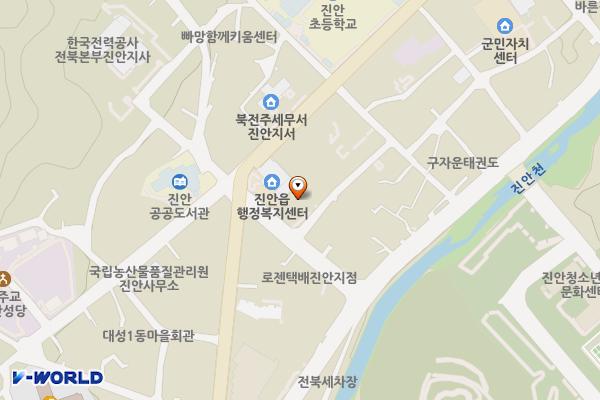 고원1 주차장 위치 지도 — 전북특별자치도 진안군 진안읍 군하리 143