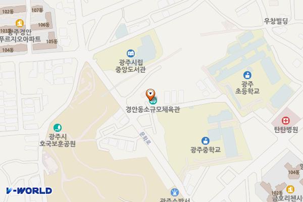 경안동소규모체육관 화장실 위치 지도 — 경기도 광주시 경안로 42번길 30