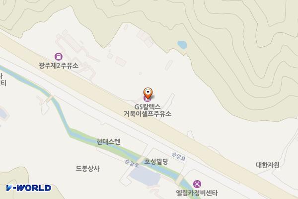 에스에이치네트웍스(주) 직영 거북이주유소 위치 지도 — 경기도 광주시 경충대로 2110