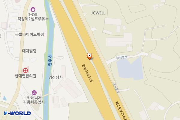 도척(하남)졸음쉼터 위치 지도 — 경기도 광주시 도척면 중부고속도로 90