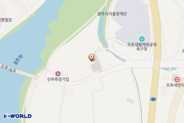 오포공설운동장 장애인화장실 위치 지도 — 경기도 광주시 양촌길 77