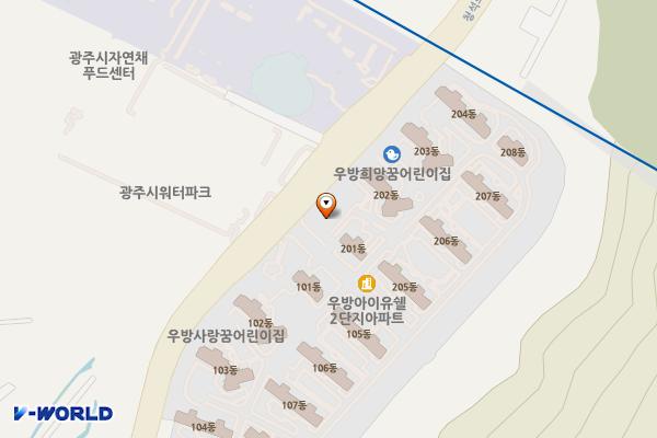 광주역우방아이유쉘2단지 상가동 위치 지도 — 경기도 광주시 청석로 72