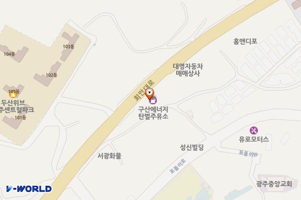 (주)구산에너지 탄벌주유소 위치 지도 — 경기도 광주시 회안대로 712