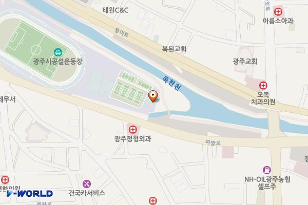 목현천변 도자기 화장실 위치 지도 — 경기도 광주시 파발로 174