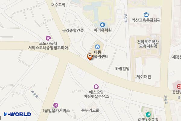 마동행정복지센터 주차장 위치 지도 — 전북특별자치도 익산시 마동 244