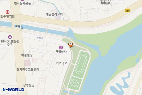 청석공원 인라인스케이트장 화장실 위치 지도 — 경기도 광주시 파발로 74