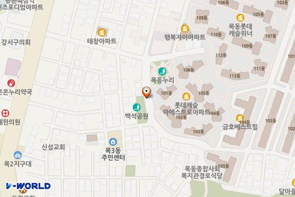 목3동 등마루 위치 지도 — 서울특별시 양천구 목동 965-2