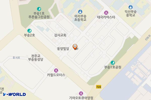 부송동 공영주차장 위치 지도 — 전북특별자치도 익산시 부송동 1049