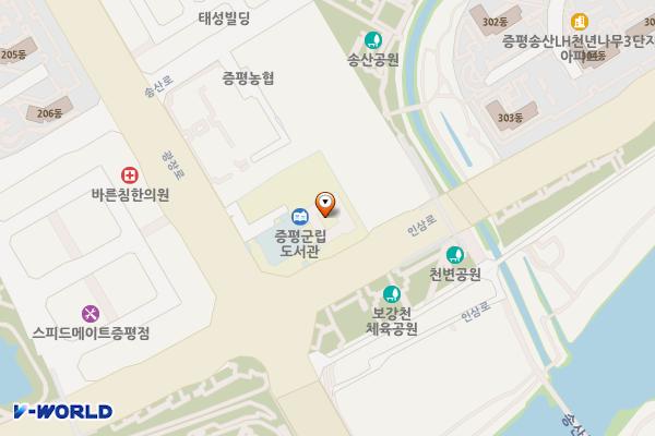 독서왕김득신 문학관 위치 지도 — 충청북도 증평군 증평읍 인삼로 93, 김득신문학관