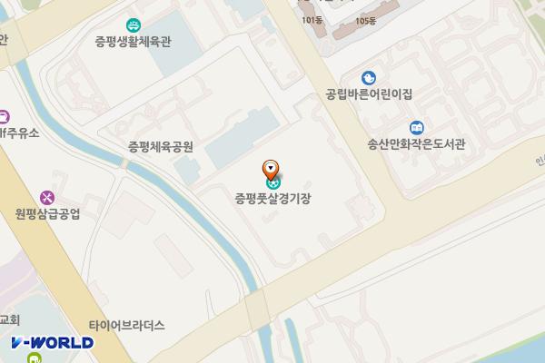 증평종합스포츠센터 위치 지도 — 충청북도 증평군 증평읍 인삼로 23