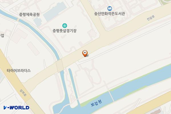 첨벙첨벙 물놀이장 공중화장실 위치 지도 — 충청북도 증평군 증평읍 인삼로 26